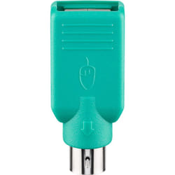Goobay 68919 changeur de genre de câble USB Type-A PS/2 Vert