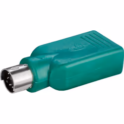 Goobay 68919 changeur de genre de câble USB Type-A PS/2 Vert