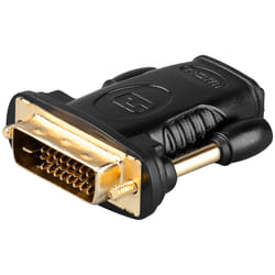 Goobay 68931 changeur de genre de câble HDMI Type-A DVI-D (24+1 pin) Noir