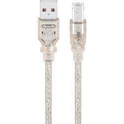 Goobay 68972 câble USB 1,8 m USB 2.0 USB A USB B Transparent