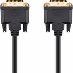 Goobay 69203, 2 m, DVI-I, DVI-I, Mâle, Mâle, Noir