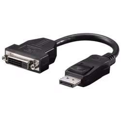 Goobay DisplayPort - DVI-D M/F, 0,2 m, DisplayPort, DVI-D, Mâle, Femelle, Nickel