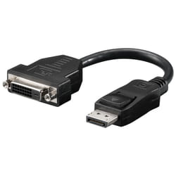 Goobay DisplayPort - DVI-D M/F 0,2 m Noir