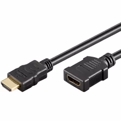 Goobay HDMI 0.5m, 0,5 m, HDMI Type A (Standard), HDMI Type A (Standard), 4096 x 2160 pixels, Compatibilité 3D, Noir