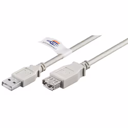 Goobay 69914, 1,8 m, USB A, USB A, USB 2.0, 480 Mbit/s, Gris