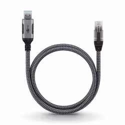 Goobay 70299 changeur de genre de câble USB A RJ-45 Noir, Argent - Vue supplémentaire 5