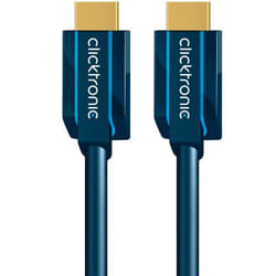 ClickTronic 15m High Speed HDMI câble HDMI HDMI Type A (Standard) Bleu, Or