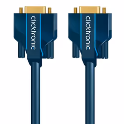 ClickTronic 10m VGA Connection, 10 m, VGA (D-Sub), VGA (D-Sub), Bleu, Or, 2560 x 1600 pixels, Or