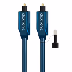 ClickTronic 2m Toslink Opto-Set, Toslink, Mâle, TOSLINK, Mâle, 2 m, Bleu