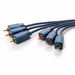 ClickTronic 3m YUV Component, 3 m, 3 x RCA, Or, Bleu, Mâle/Mâle, 1 pièce(s)