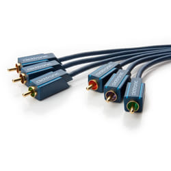 ClickTronic 10m YUV Component composante (YPbPr) câble vidéo 3 x RCA Bleu