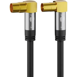 Goobay 70464 câble coaxial 3 m Noir