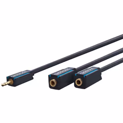 ClickTronic 70491, 3,5mm, Mâle, 3,5mm, Femelle, 0,1 m, Bleu