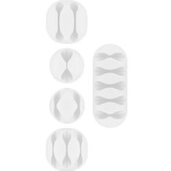 Goobay 70681 range-câbles Sur bureau/mural Pince de câble Blanc 5 pièce(s)