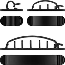 Goobay 70684 range-câbles Sur bureau/mural Pince de câble Noir 6 pièce(s)