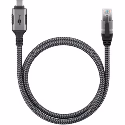 Goobay 70698 changeur de genre de câble USB C RJ-45 Noir, Argent - Vue supplémentaire 4