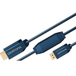 ClickTronic 1m DisplayPort/HDMI m/m Bleu