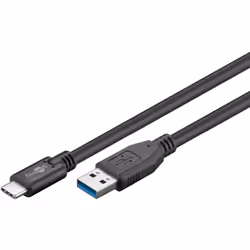 Goobay 71221 câble USB 2 m USB 3.2 Gen 1 (3.1 Gen 1) USB A USB C Noir
