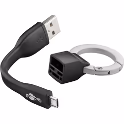 Goobay 71810, 0,085 m, USB A, Micro-USB B, Noir