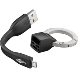 Goobay 71810 câble USB 0,085 m USB A Micro-USB B Noir