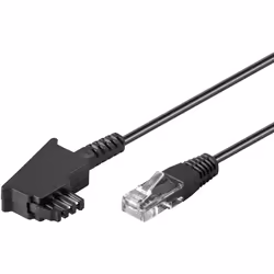 Goobay 71811, 0,5 m, TAE (F), RJ-45, Noir, Mâle, Mâle