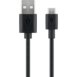 Goobay 72227 câble USB 1 m USB 2.0 USB A Micro-USB B Noir
