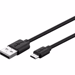 Goobay 72227 câble USB 1 m USB 2.0 USB A Micro-USB B Noir
