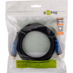 Goobay 72319 câble HDMI 3 m HDMI Type A (Standard) Noir, Bleu