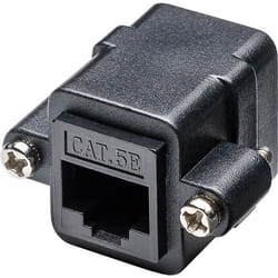 Goobay 72361 connecteur de fils 2x RJ-45 Noir