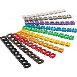Goobay 72515 marqueur de câble Multicolore PVC 100 pièce(s)