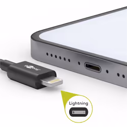 Goobay 72904 câble Lightning 0,5 m Noir - Vue supplémentaire 4