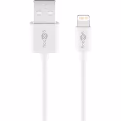 Goobay 72909, 3 m, Lightning, USB A, Mâle, Mâle, Blanc