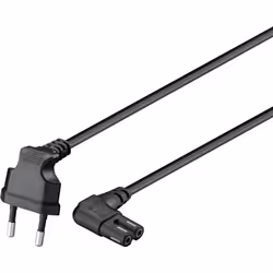 Goobay 73017 câble électrique Noir 1 m Prise d'alimentation type C CEE7/16