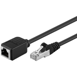 Goobay 73386 câble de réseau Noir 0,5 m Cat5e F/UTP (FTP)