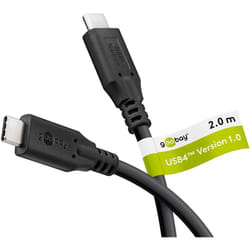 Goobay 74193 câble USB USB4 Gen 2x2 2 m USB C Noir