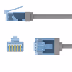 Goobay 74225 câble de réseau Gris 5 m Cat6a U/UTP (UTP)