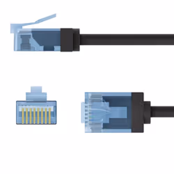 Goobay 74233 câble de réseau Noir 1 m Cat6a U/UTP (UTP)