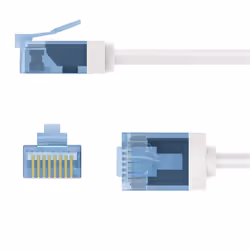Goobay 74285 câble de réseau Blanc 0,5 m Cat6a U/UTP (UTP)