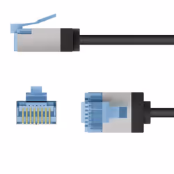 Goobay 74323 câble de réseau Noir 10 m Cat6a U/FTP (STP)