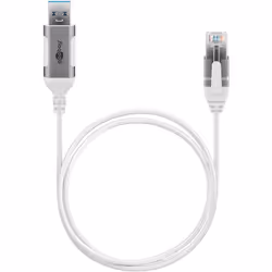 Goobay 74377 changeur de genre de câble USB 3.0 type A RJ45 Blanc - Vue supplémentaire 4