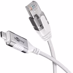 Goobay 74387 changeur de genre de câble USB 3.1 type A RJ45 Blanc