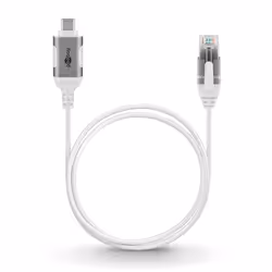Goobay 74389 changeur de genre de câble USB 3.1 type A RJ45 Blanc - Vue supplémentaire 5