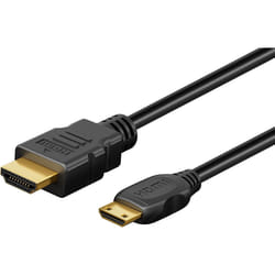 Goobay 74430 câble HDMI 2 m HDMI Type A (Standard) HDMI Type C (Mini) Noir