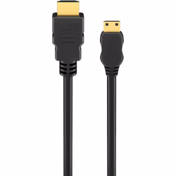 Goobay 74430 câble HDMI 2 m HDMI Type A (Standard) HDMI Type C (Mini) Noir