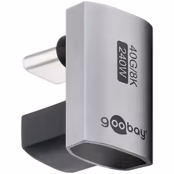 Goobay 74445, USB-C, USB-C, Argent