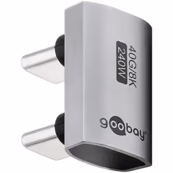 Goobay 74446, USB-C, USB-C, Argent