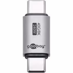 Goobay 74448, USB-C, USB-C, Argent