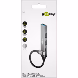 Goobay 74459 hub & concentrateur USB 3.2 Gen 1 (3.1 Gen 1) Type-C 5000 Mbit/s Gris clair - Vue supplémentaire 2