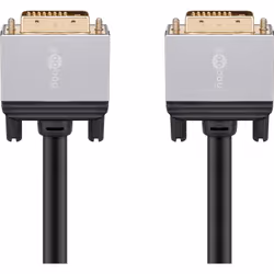 Goobay 74477 câble DVI 5 m DVI-D Argent, Noir