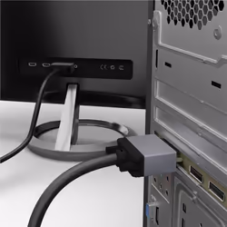 Goobay 74477 câble DVI 5 m DVI-D Argent, Noir